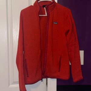 Red Patagonia full zip jacket